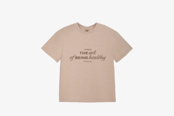Unisex straight-fit T-shirt, beige